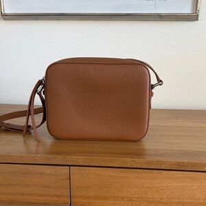 All Saints Tan Leather Crossbody Bag